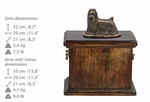 Yorkshire Terrier, Urn, Kalte Bronze, ArtDog, DE, Type 1 - Bild 1 von 4
