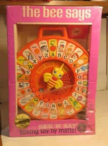 Vintage Mattel The Bee Says Factory Sealed See 'N Say 1965 Rare Toy NON-Working - Picture 1 of 19
