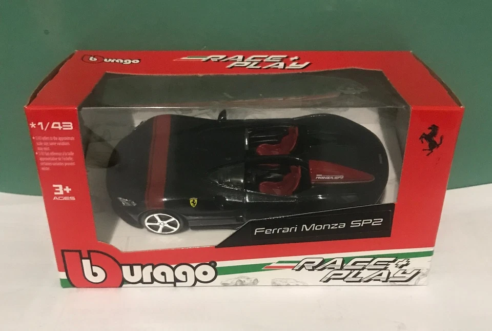 Burago 1/43 Ferrari Monza SP2 black 2018 - Immagine 1 di 1