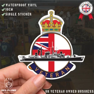 Royal Navy Duke Class Veterans Vinyl Aufkleber - weißes Fähnrich Design - Bild 1 von 4