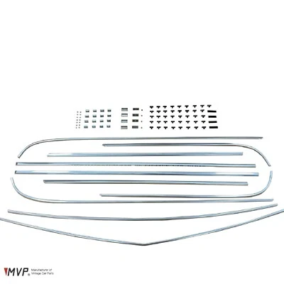 MVP BMW 2002 Chrome Belt Trims ASSY (10PCS Trims + Complete Hardware), Brand New - Image 1 of 4