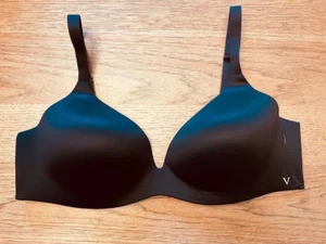 Victoria's Secret Solid Black Logo 34C Infinity Flex Perfect Shape Bra VS - Picture 1 of 2