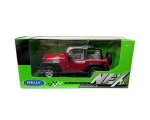 1/24 - 1/27 Welly 2007 Jeep Wrangler Rubikon Cabrio Druckguss rot 22489 - Bild 1 von 1
