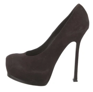 995 $ Yves Saint Laurent Tribtoo braune Wildleder Plateau Pumps Größe 9 39 - Bild 1 von 5