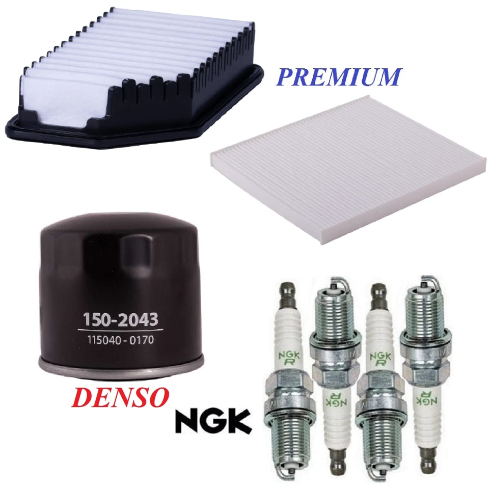 Tune Up Kit Air Cabin Oil Filters Spark Plugs For KIA RIO L4 1.6L 2012-2017 - Image 1 of 1