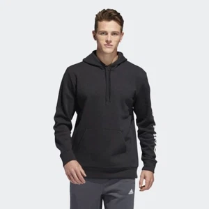 Adidas Herren Schwarz Grafik Fleece Gefüttert Pullover Hoodie Gr. L Large EC0474 - Bild 1 von 6