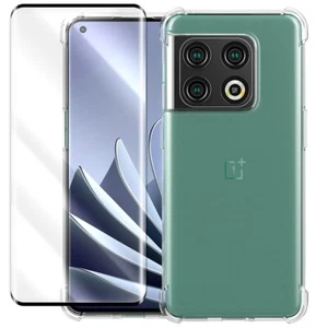 Transparent Tempered Glass Screen Protector TPU Case for OnePlus 10 Pro 5G phone - Picture 1 of 1