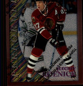 1995-96 Finest Chicago Blackhawks Hockey Card #175 Jeremy Roenick B