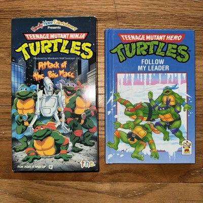 Teenage Mutant Ninja Turtles Attack of the Big Macc | TMNT VHS 1988 FHE & Book - Image 1 of 4