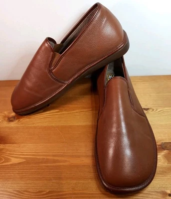 Nordikas 663 Slippers Brown Leather Mens Size UK 12 EU 47 Made in Spain  - Image 1 of 4