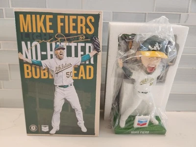 Oakland Athletics A's Mike Fiers Lights Out No-Hitter Bobblehead 2019 SGA - Image 1 of 4