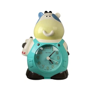 Reloj despertador de cuarzo vintage Rhythm Talking Moo Cow hecho en Japón - Imagen 1 de 17