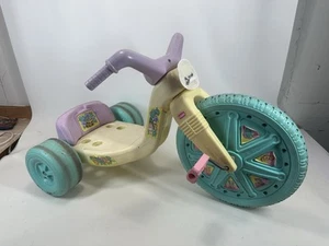 Playskool Power Cycle Ride-On Big Wheel Pet Shop Girls Pink Purple 1988 Vintage - Picture 1 of 12