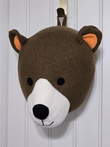 2016 Target PILLOWFORT Bear Animal Head Wall 3D Hanging Plush Decor Kid Room - Picture 1 of 8