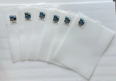 Darcie 7 Mesh Clear Plastic Canvas - 10.5” x 13.5 “ - Lot of 6 Sheets - New - Image 1 of 2