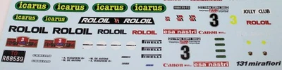 Decals fustellate per Fiat 131 Abarth, Vudafieri, Rallye Elba 1980 1/24 - Immagine 1 di 3