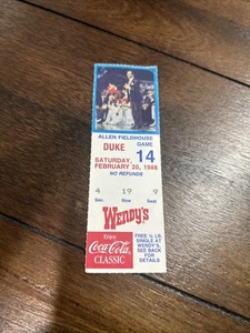 Kansas Jayhawks NCAA Basketball DUKE HOME TICKET STUB 2/20/1988 - Picture 1 of 4