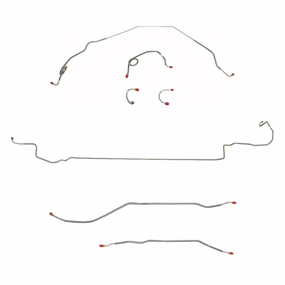 Se adapta a Chevrolet Nova 1971-73 con frenos de tambor estándar; kit completo de línea de freno; Foto 1 de 1