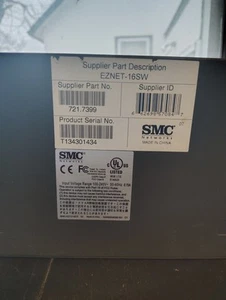 SMC EZNET-16SW EZ Switch 10/100 Network Switch 1016DT - Picture 1 of 3
