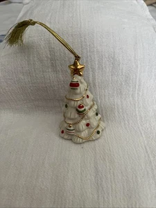 Lenox Christmas Tree Ornament Ivry GoldTrim Nice - Picture 1 of 4
