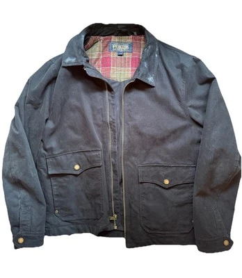 Men's Pendleton Dry Goods Canvas Jacket -Black - Large Zip Up - Image 1 of 4