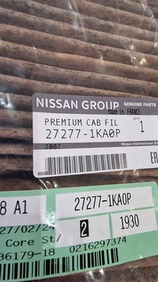 NISSAN JUKE 2010-2019 PULSAR 2014-2018 PREMIUM CABIN POLLEN FILTER 27277-1KA0P - Image 1 of 2