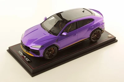 New Mr Collection LAMBORGHINI URUS SE 2023 1:18 Model Car PURPLE LAMBO061D KidBX - Immagine 1 di 4