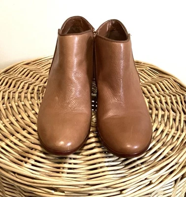 Sam Edelman "Petty" Brown Leather Zip Up Ankle Boot Bootie size 9.5 - Image 1 of 4