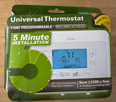 Hunter Home Comfort 44378 Digital 7 Day Programmable Thermostat White ProgramNEW - Image 1 of 4