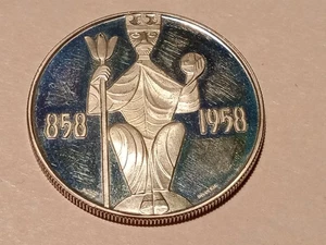 1958 Cham Deutschland Bayern 900 Silber PP Münze Medaille - Bild 1 von 5