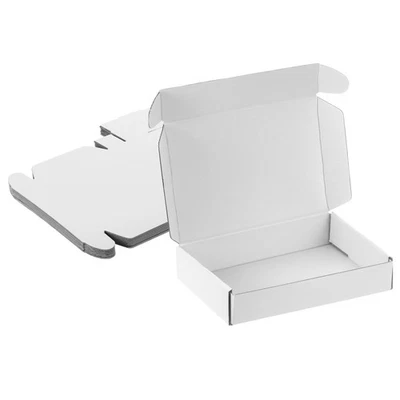 Carta Cartone Scatole Ondulato Bianco 7.9" x 5.5 " x 1.6" 12pz - Immagine 1 di 4
