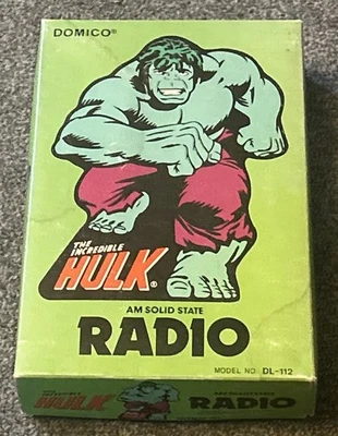 RETRO domino Amico Incredible Hulk AM Solid State Radio 1978 - Image 1 of 4
