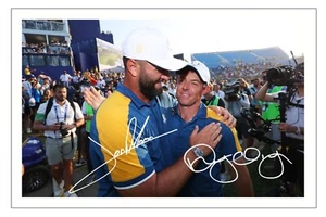 FOTO GOLF Rahm & McIlroy Europe 2023 Ryder Cup Firmada Preimpresión 6x4 Regalo - Imagen 1 de 2