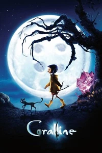 2009 Coraline Movie Poster 11X17 Mel Cat April Dakota Fanning Teri Hatcher ๐๐ฟ - Picture 1 of 3