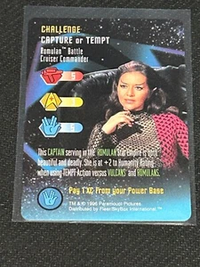 Star Trek Card Game Challenge Capture or Tempt Romulan Battle Cruiser Commander - Picture 1 of 2