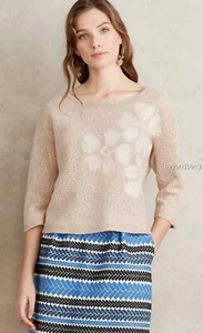 NEW Anthropologie Snowblossom Pullover by Troubadour Size S - Picture 1 of 5