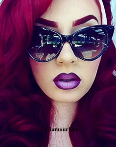 Sexy Retro Cat Eye Nikita WaYfe Glossy Big Fashion Rockabilly Sonnenbrille 1377 L - Bild 1 von 6