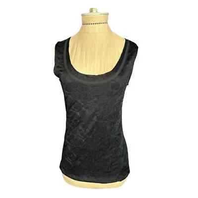 Blusa negra manga corta cuello redondo Emporio Armani talla 42 Foto 1 de 4