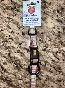 HAMILTON Small Adjustable Safety Dog Collar Neck 12”-18” Pink Multi Stripe - Picture 1 of 3