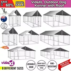 Large Dog Kennel Pet Dog Cat Playpen Outdoor Backyard Dog House Enclosure - Picture 1 of 41