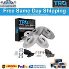 Trq Front & Rear Premium Ceramic Brake Pad & Coated Rotor Kit For 2013-17 Chevy