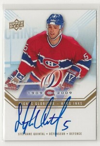 2008-09 Upper Deck Montreal Canadiens Centennial Habs INKS Stephane Quintal
