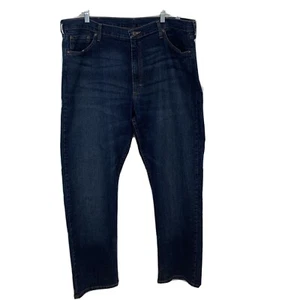 Wrangler Jeans Relaxed Fit Men 40X30 Blue Dark Wash Straight Leg Casual Western - Picture 1 of 11