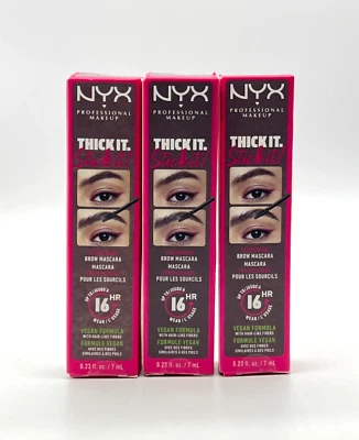 Lote de 3 nuevas pestañas de gel espesante NYX Thick It Stick It para cejas - marrón ceniza fresco Foto 1 de 2