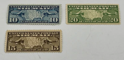 Scott #c7-c9 Map & Mail Planes Single Stamps MNH OG - Image 1 of 4