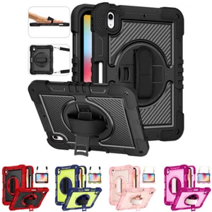 For iPad 10th 10.9/iPad (A16) 11th Gen 2025 Shockproof Hard Armor Stand Case - Picture 1 of 48