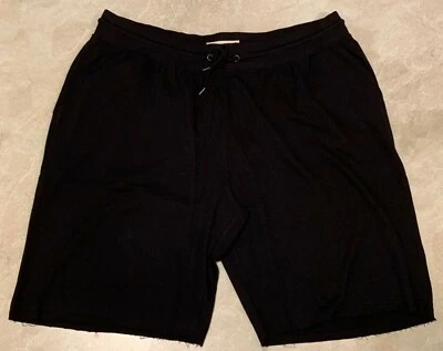  Pantalones cortos grandes de felpa francesa con cintura elástica para hombre ((dobladillo desgastado) 4XL-5XL-6XL Foto 1 de 3