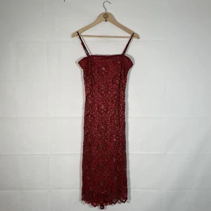 Phase Eight Dress Red Womens Size 12 Beaded Ball Long New with Tags Vintage - Picture 1 of 10