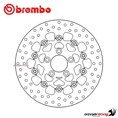 Disco de freno Brembo serie Oro lado trasero HD FXSTBI1450 Night Train 2004-2006 Foto 1 de 4
