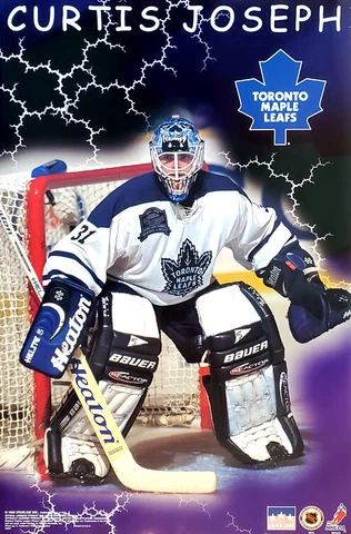 CURTIS JOSEPH Toronto Maple Leafs Original 1998 Starline Action 22x34 POSTER Cover